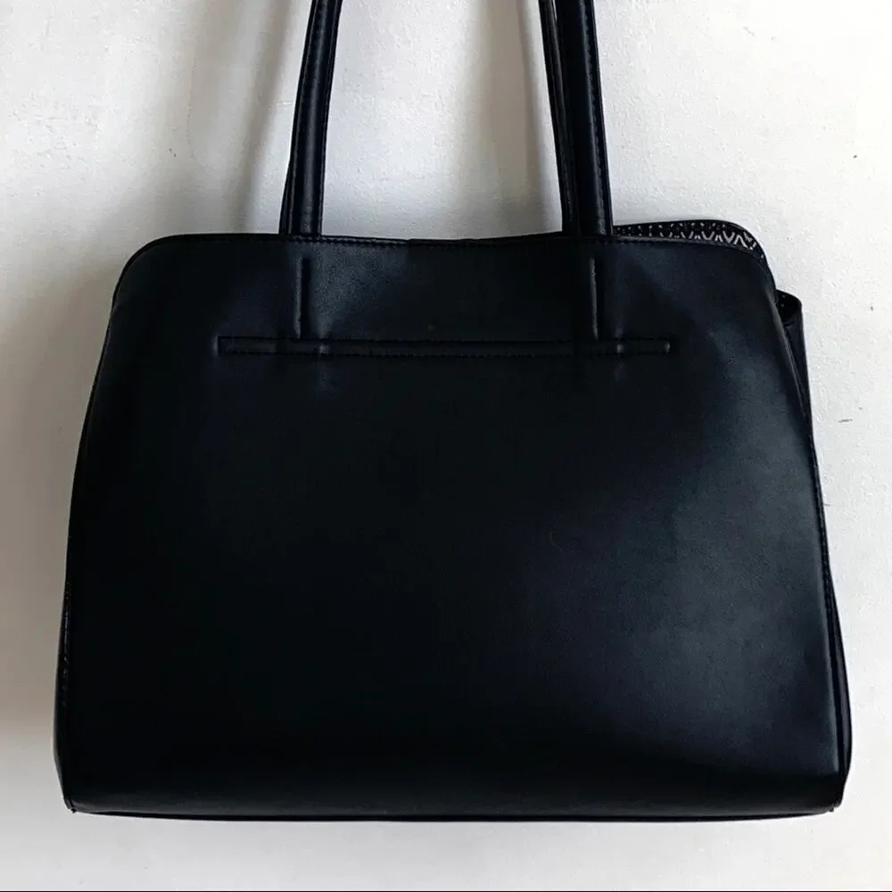 Nanette Lepore Purse Handbag McKenna Black Shouter Tote Handbag Bag
